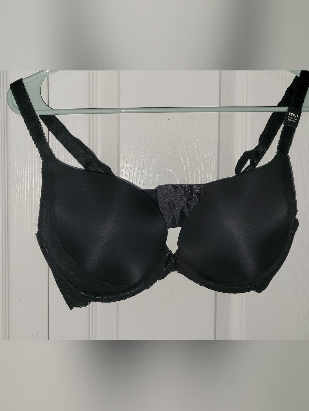 torrid Curve Black Smooth T-Shirt Bra with Lace Band